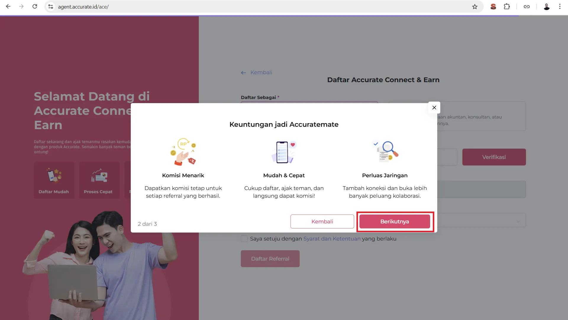 daftar accurate connect &amp; earn